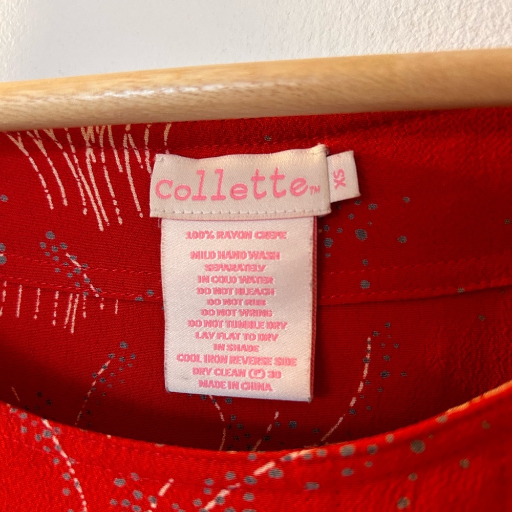 Red Dropped-Waist Short Collette Dress - Picture 3 of 13